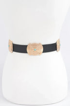 Western Style Belt With Turquoise | Mixtshop LLC