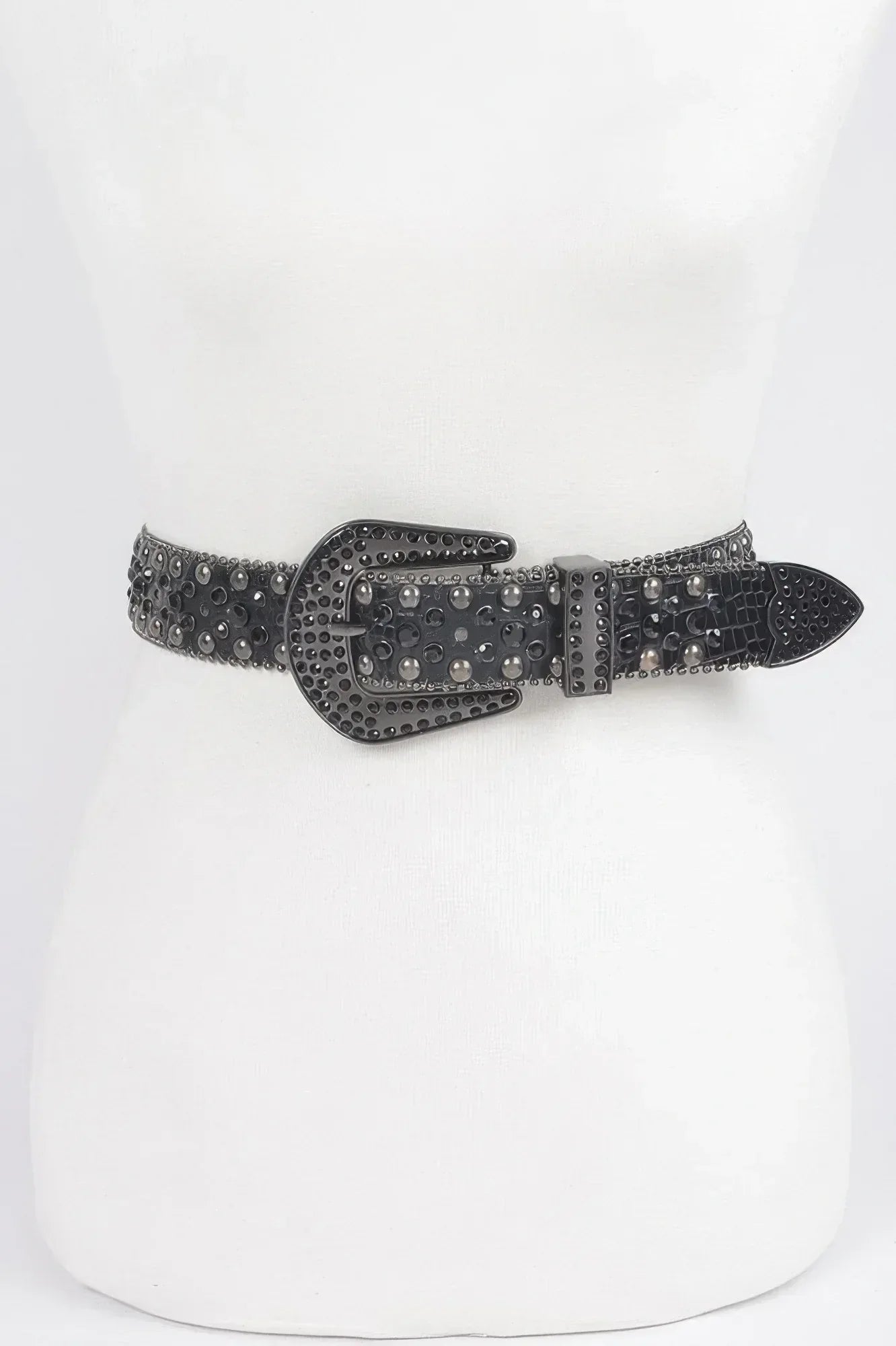 Rhinestone Metal Studded Multi Metal Belt | Mixtshop LLC