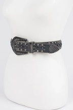Rhinestone Metal Studded Multi Metal Belt | Mixtshop LLC