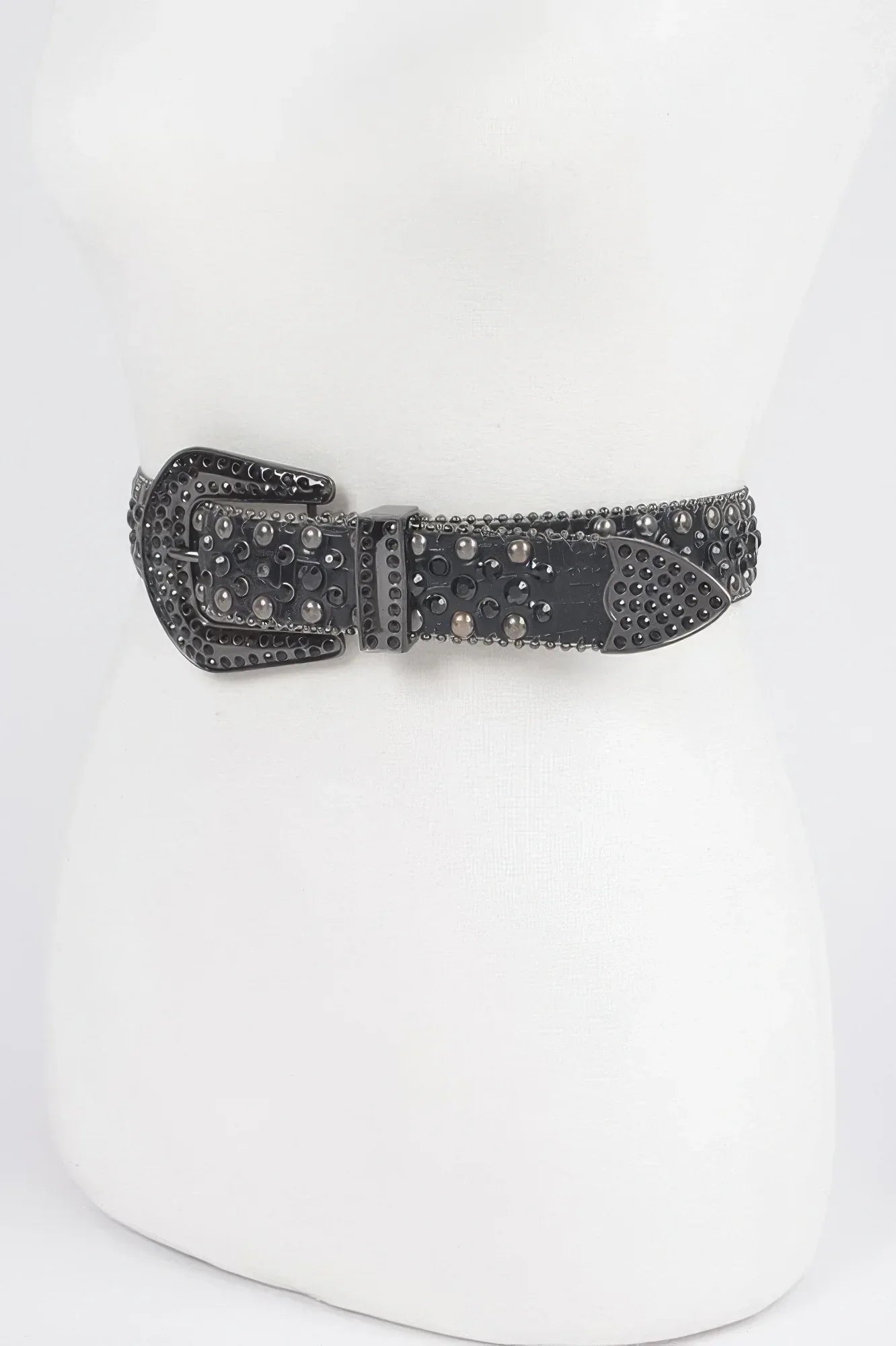 Rhinestone Metal Studded Multi Metal Belt | Mixtshop LLC