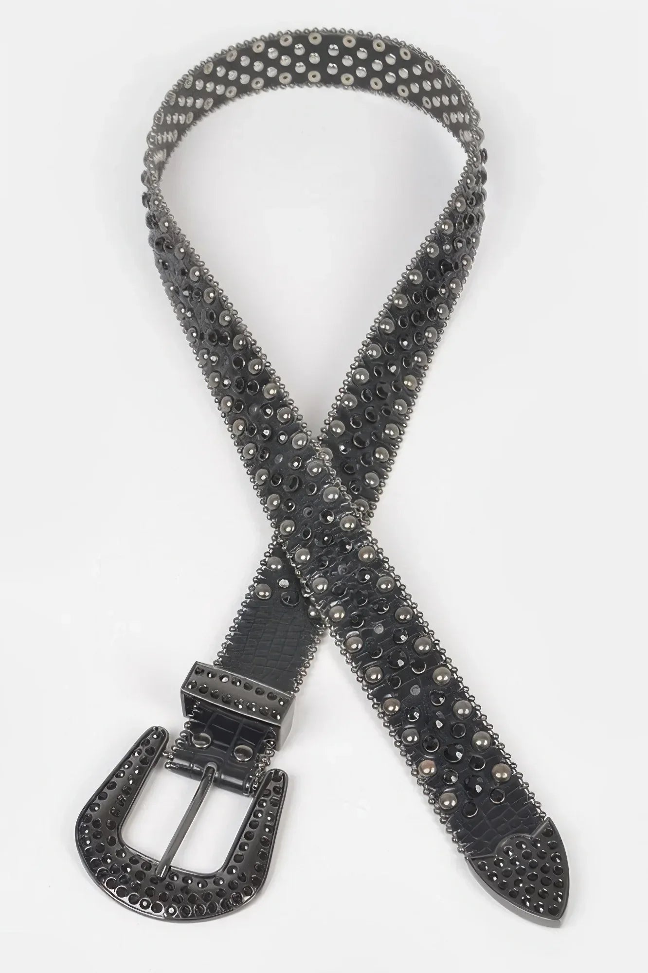 Rhinestone Metal Studded Multi Metal Belt | Mixtshop LLC
