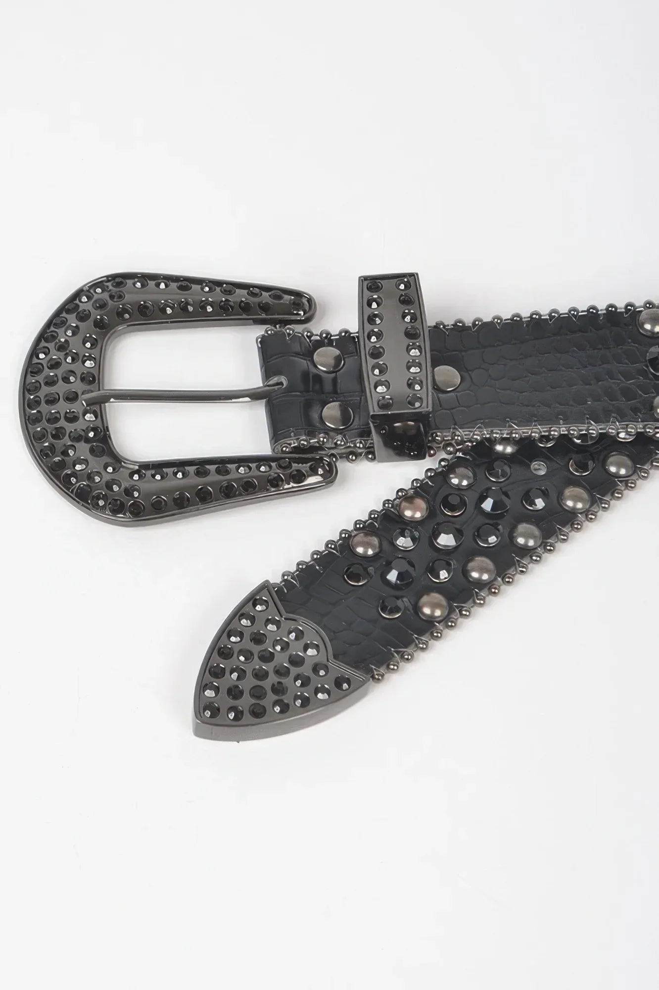 Rhinestone Metal Studded Multi Metal Belt | Mixtshop LLC