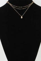 Triple Teardrop Chain Necklace | Mixtshop LLC