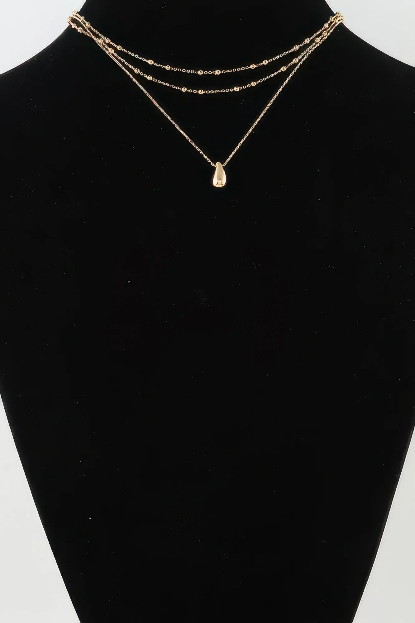 Triple Teardrop Chain Necklace | Mixtshop LLC