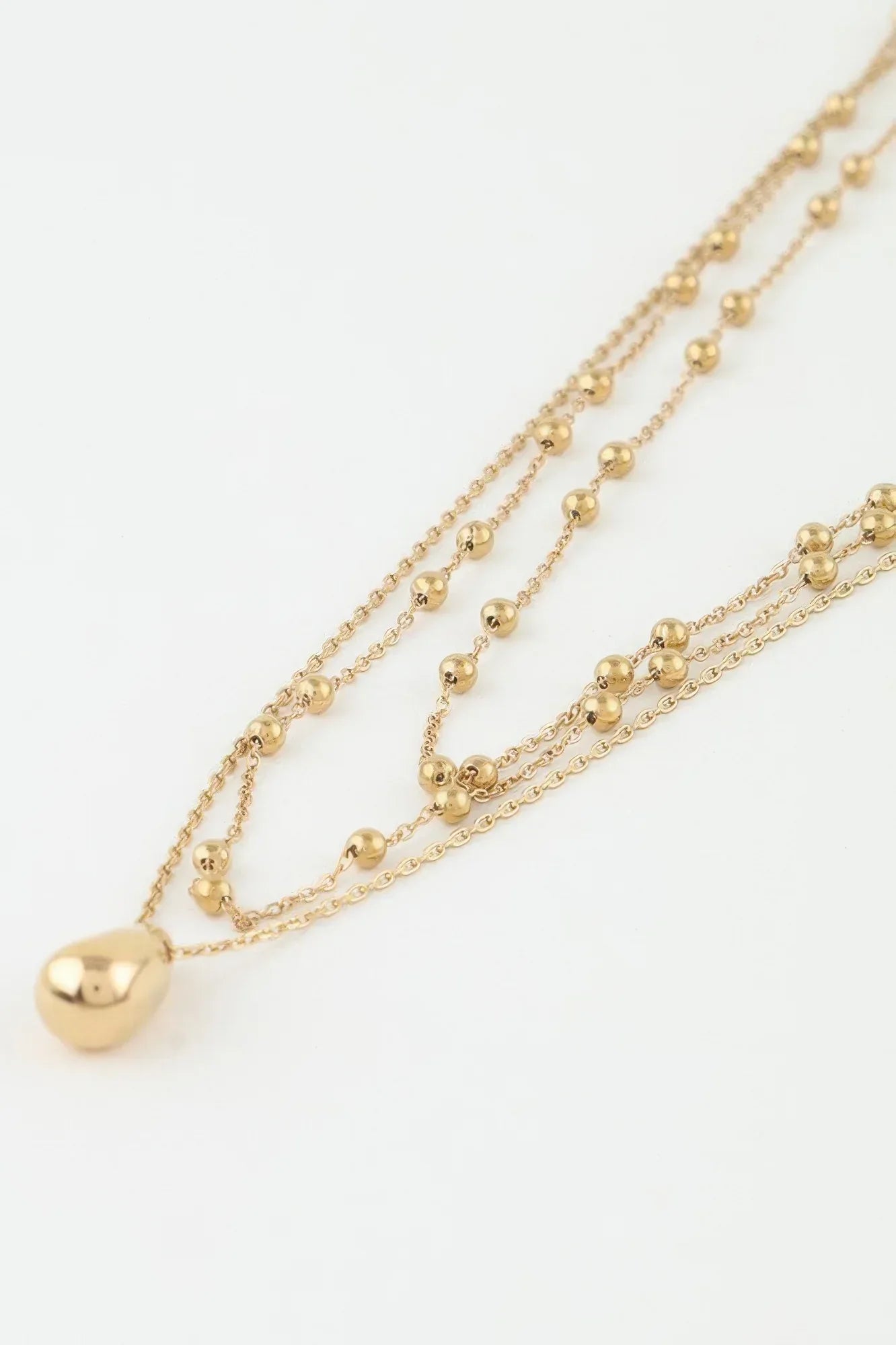 Triple Teardrop Chain Necklace | Mixtshop LLC
