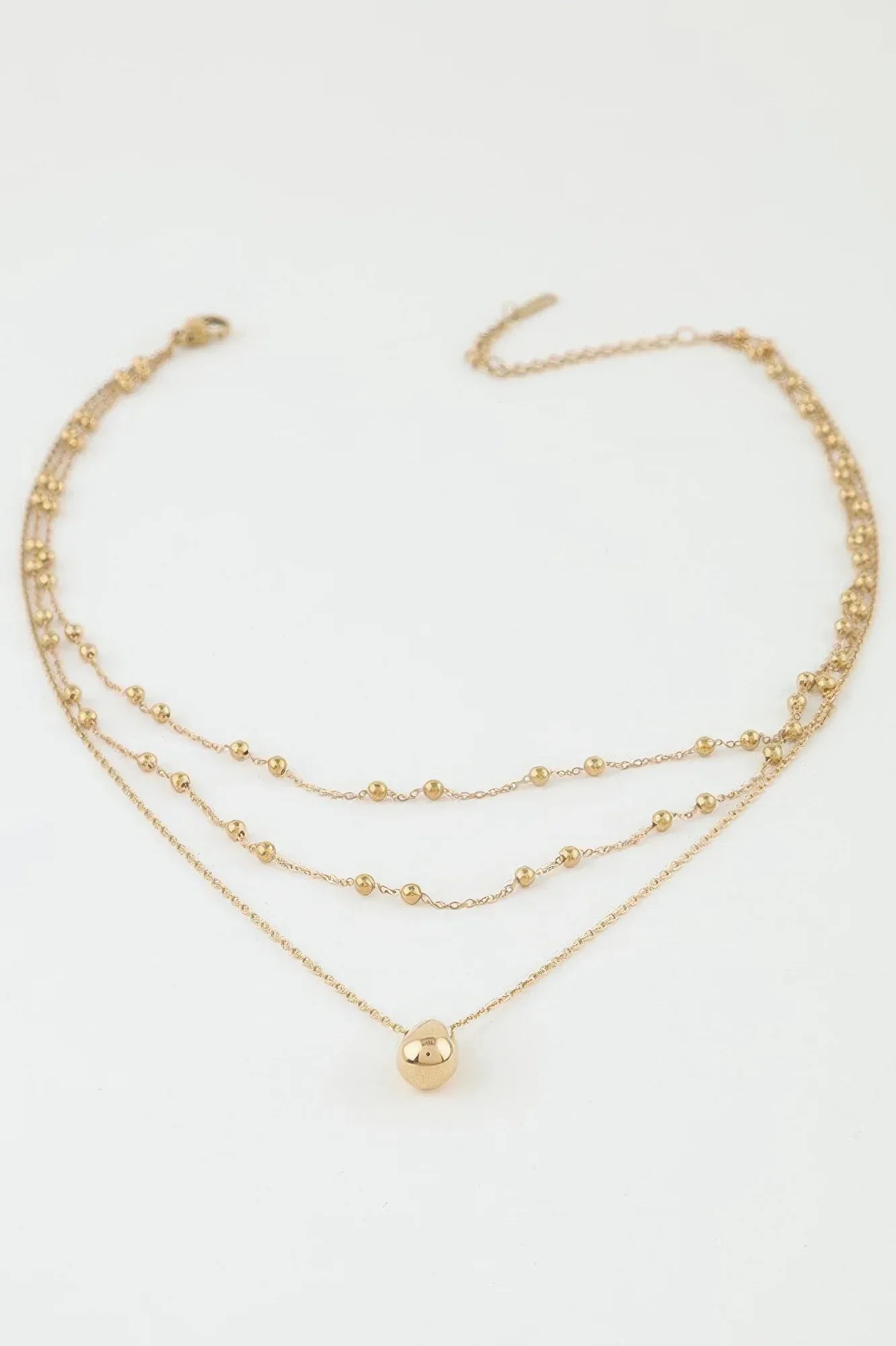 Triple Teardrop Chain Necklace | Mixtshop LLC