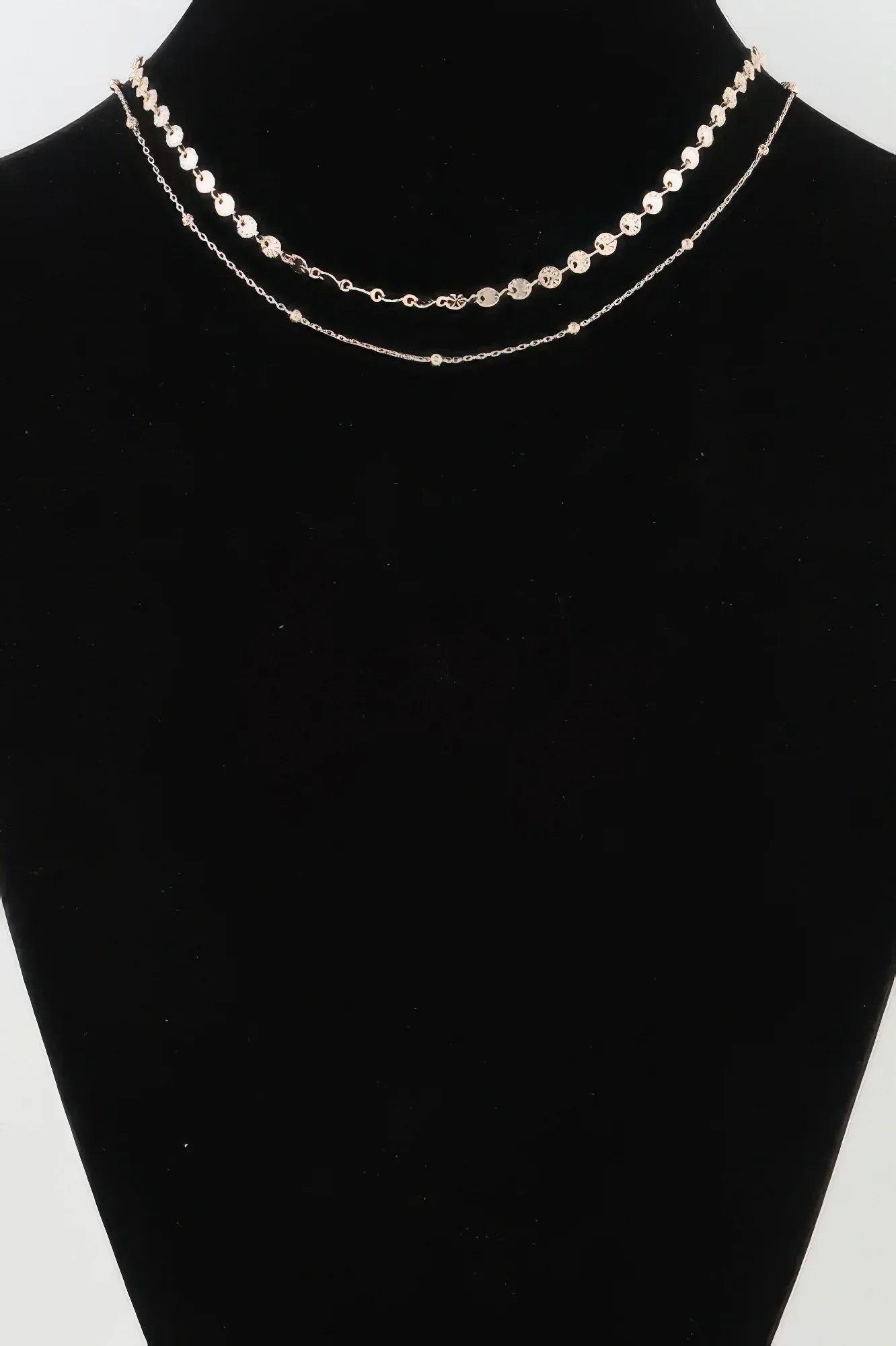Double Disc Chain Necklace | Mixtshop LLC