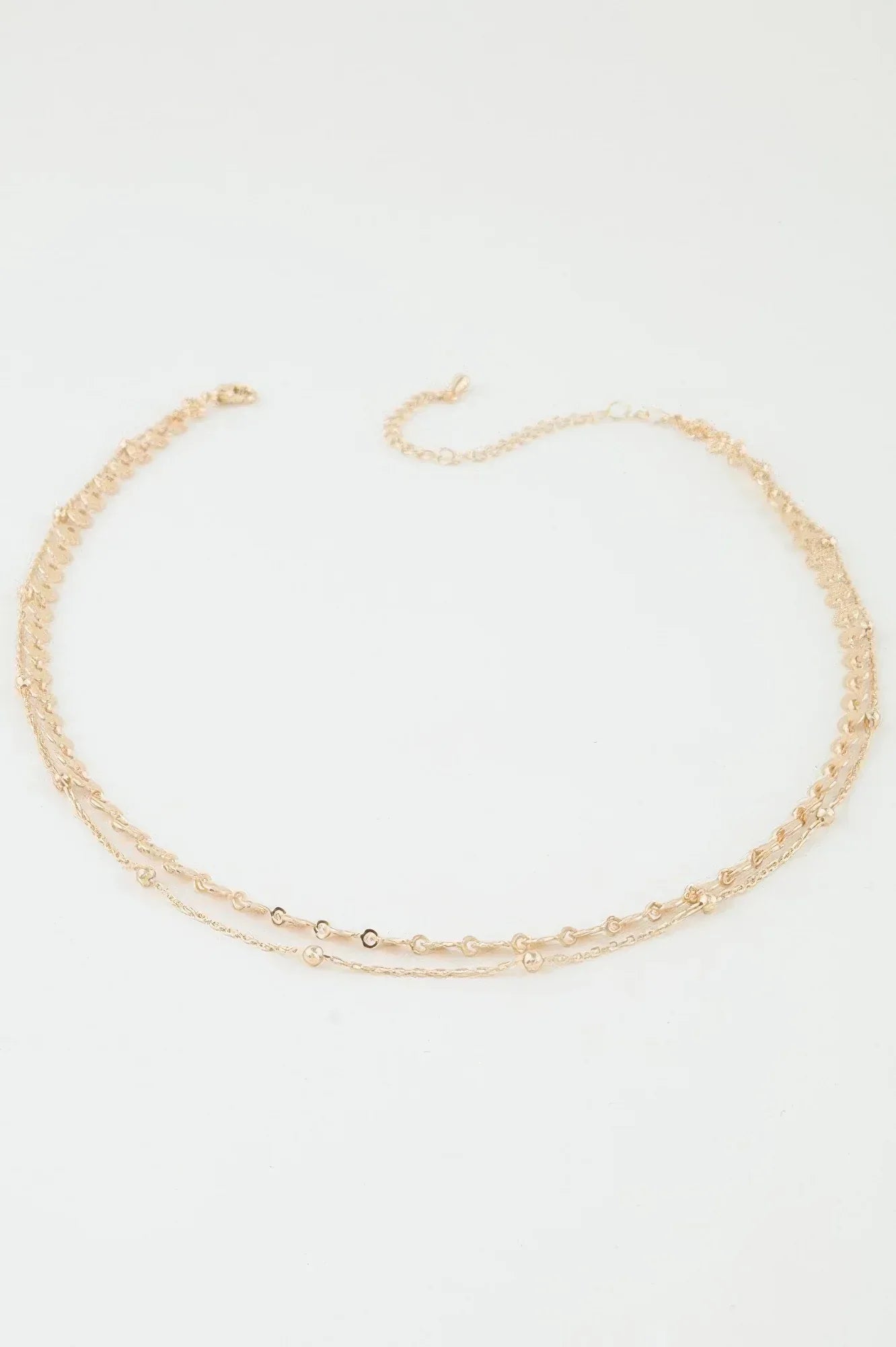 Double Disc Chain Necklace | Mixtshop LLC