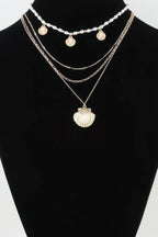 Multi Seashell Charm Drop Necklace | Mixtshop LLC
