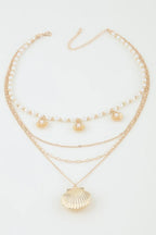 Multi Seashell Charm Drop Necklace | Mixtshop LLC