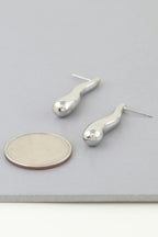 Shiny Bar Teardrop Earrings | Mixtshop LLC
