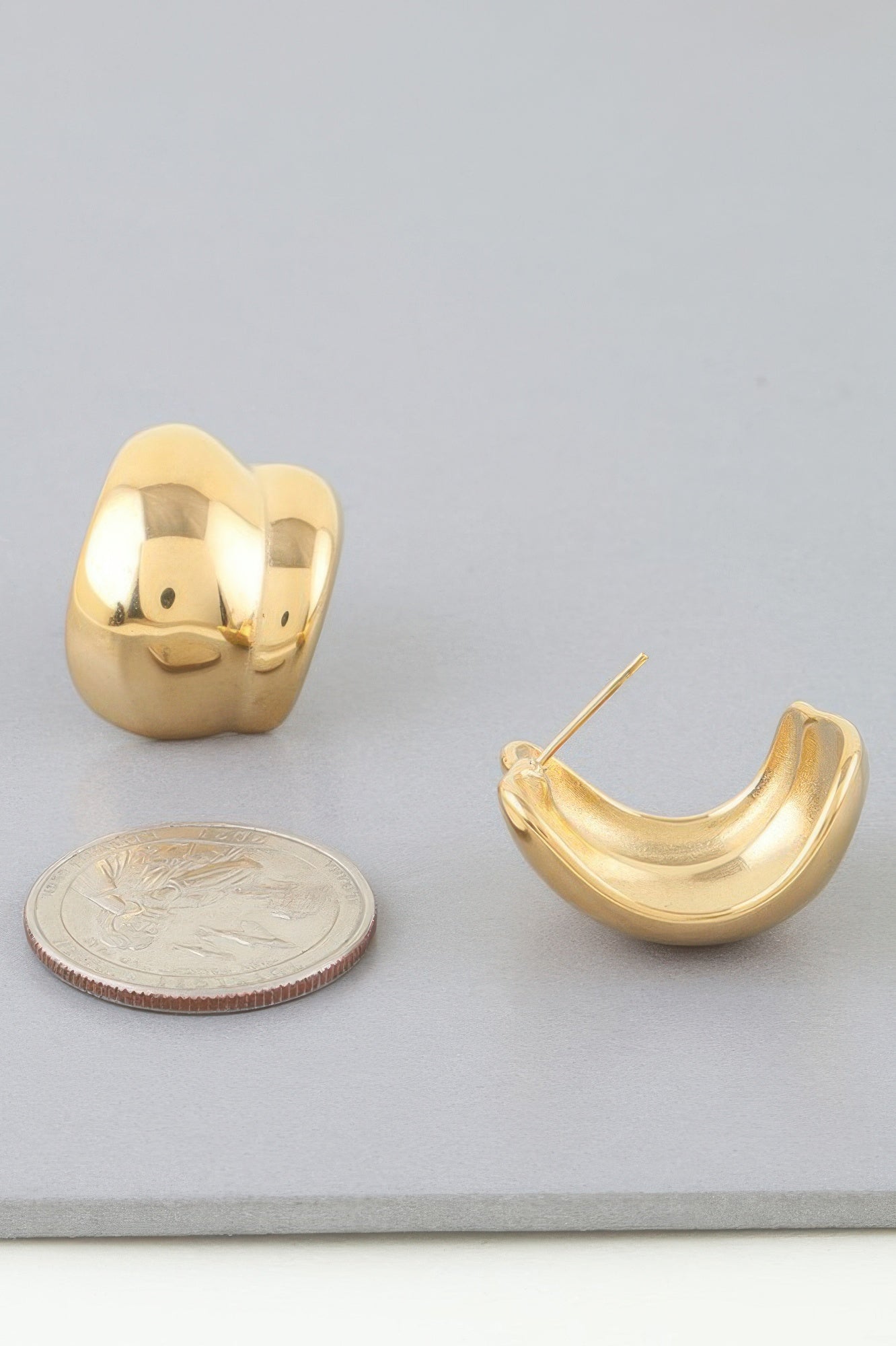 Wide Twist Hoop Earrings Secondary image