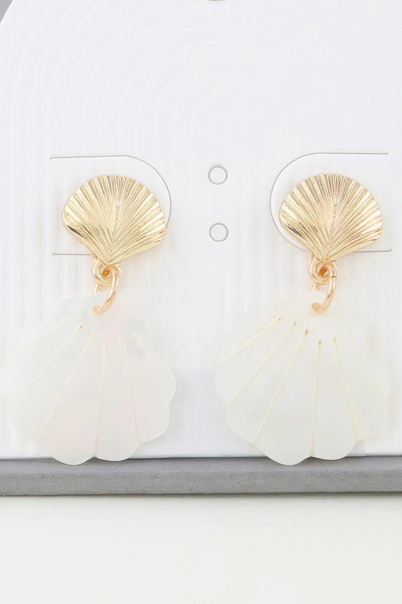 Twin Seashell Drop Earrings | Mixtshop LLC Main image