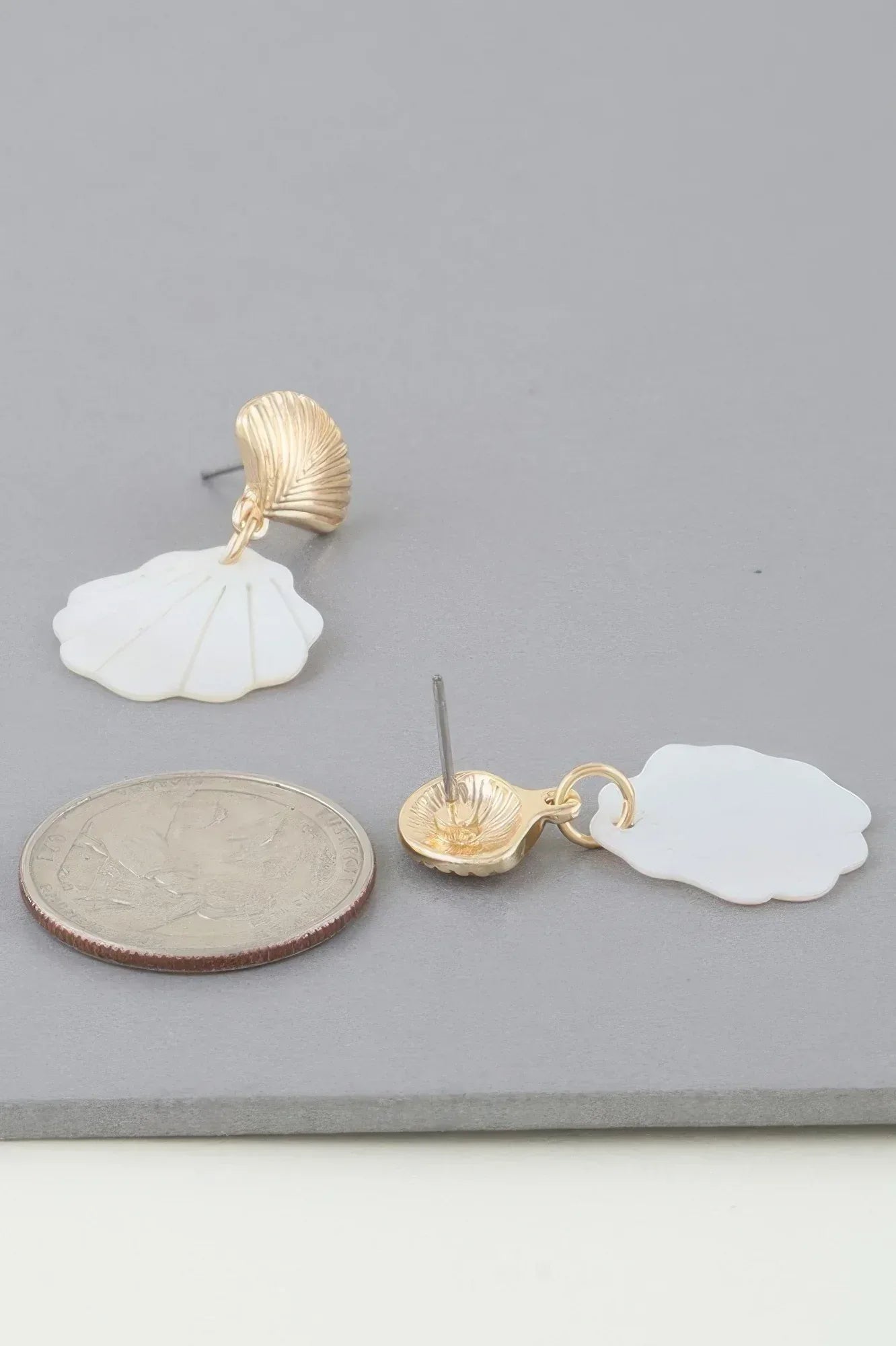 Twin Seashell Drop Earrings | Mixtshop LLC