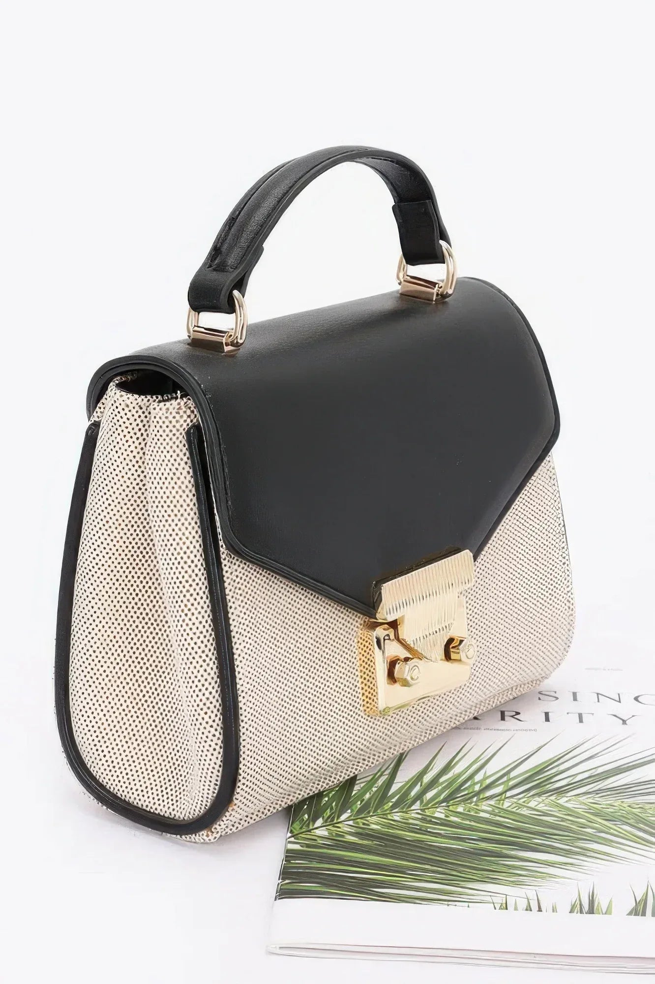 Canvas Top Handle Flap Bag Secondary image