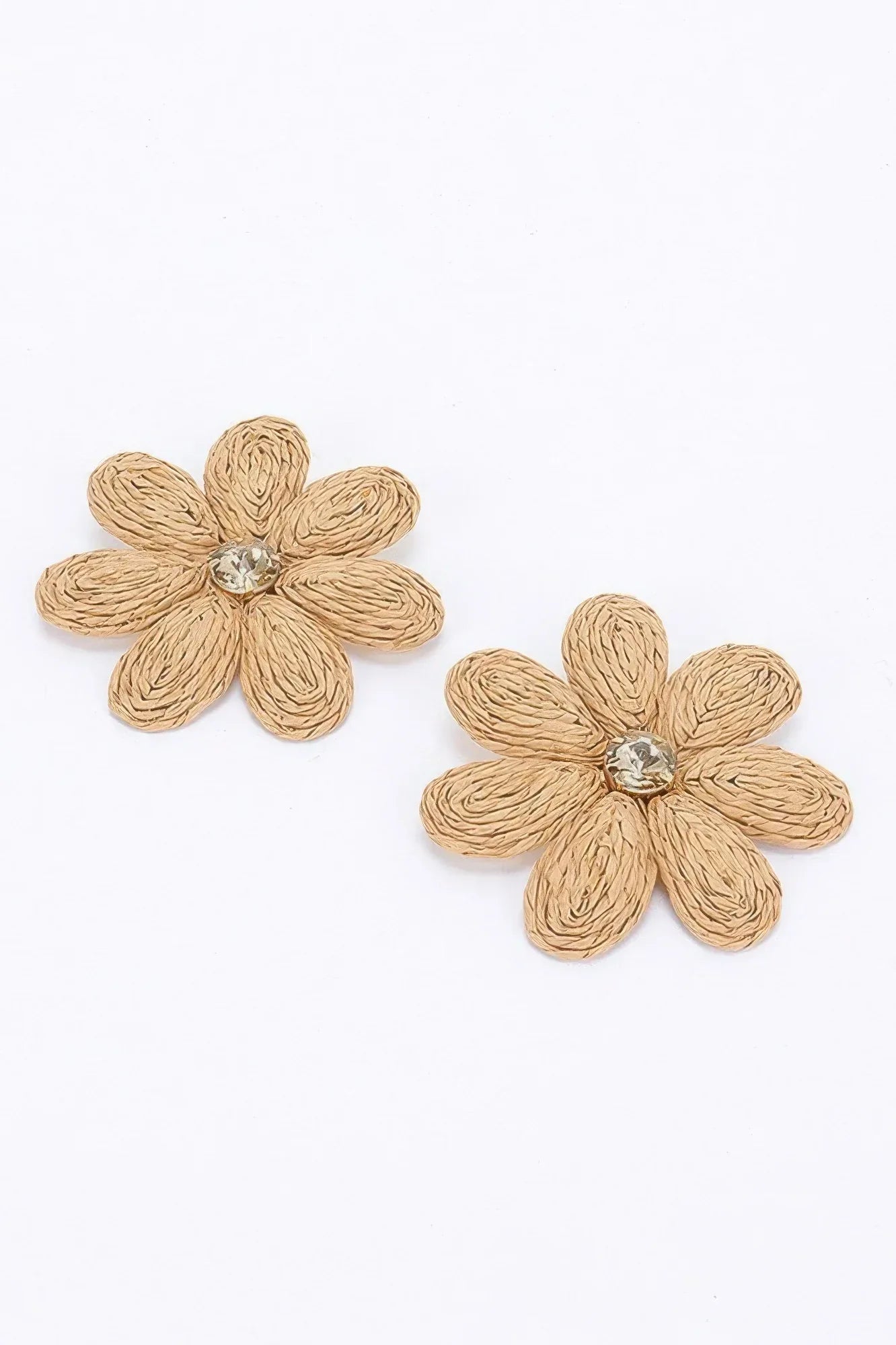 Paper Flower Rhinestone Earring Secondary image
