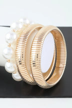 Scale Chain N Pearl Beaded Bracelet | Mixtshop LLC