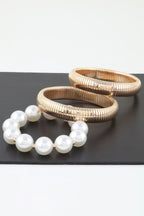 Scale Chain N Pearl Beaded Bracelet | Mixtshop LLC