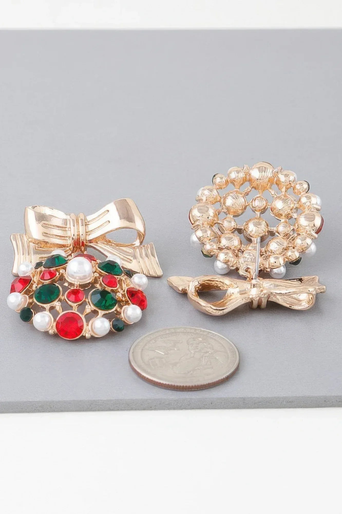 Bejeweled Ribbon Ornament Earrings | Mixtshop LLC