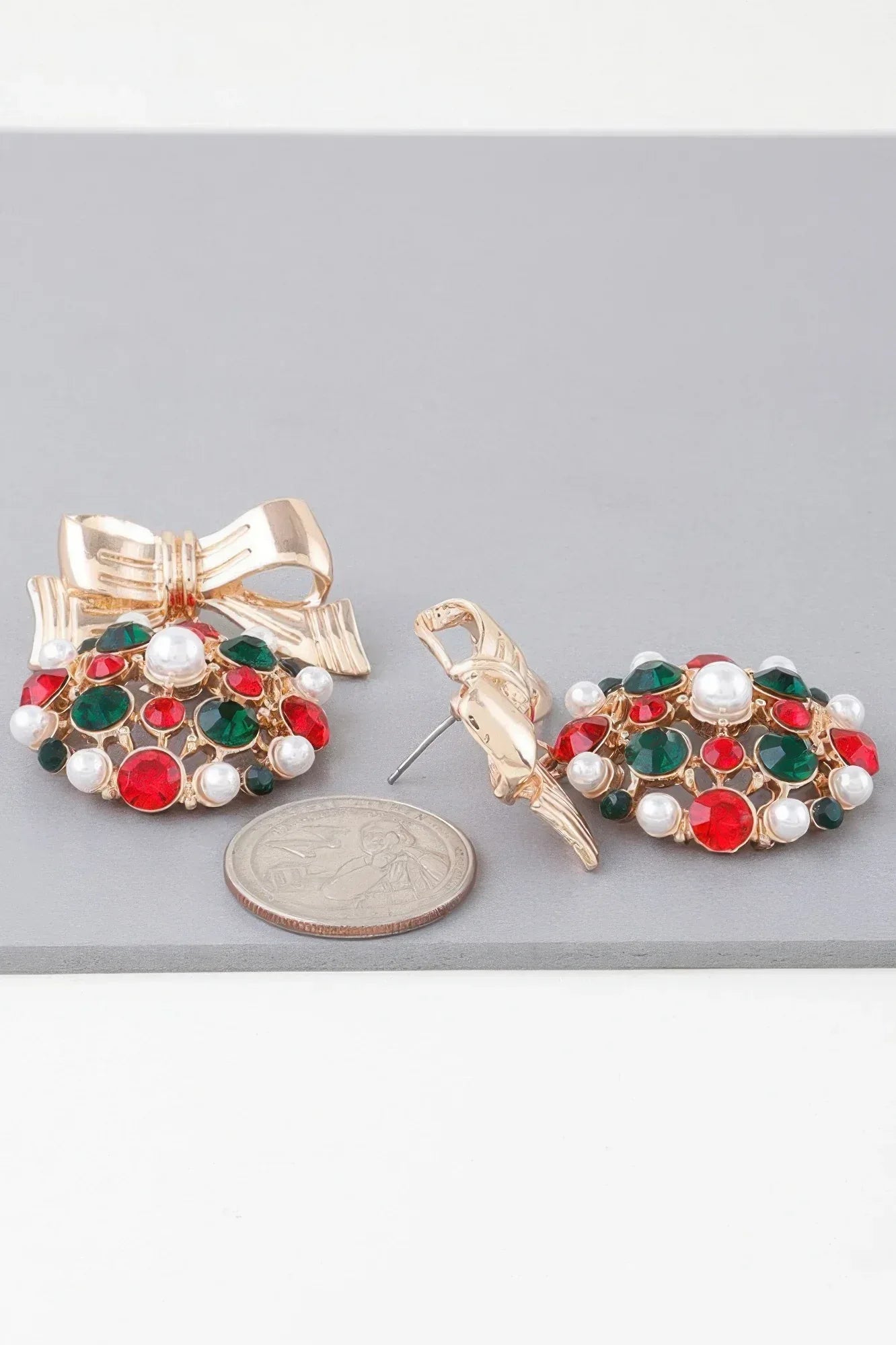 Bejeweled Ribbon Ornament Earrings | Mixtshop LLC