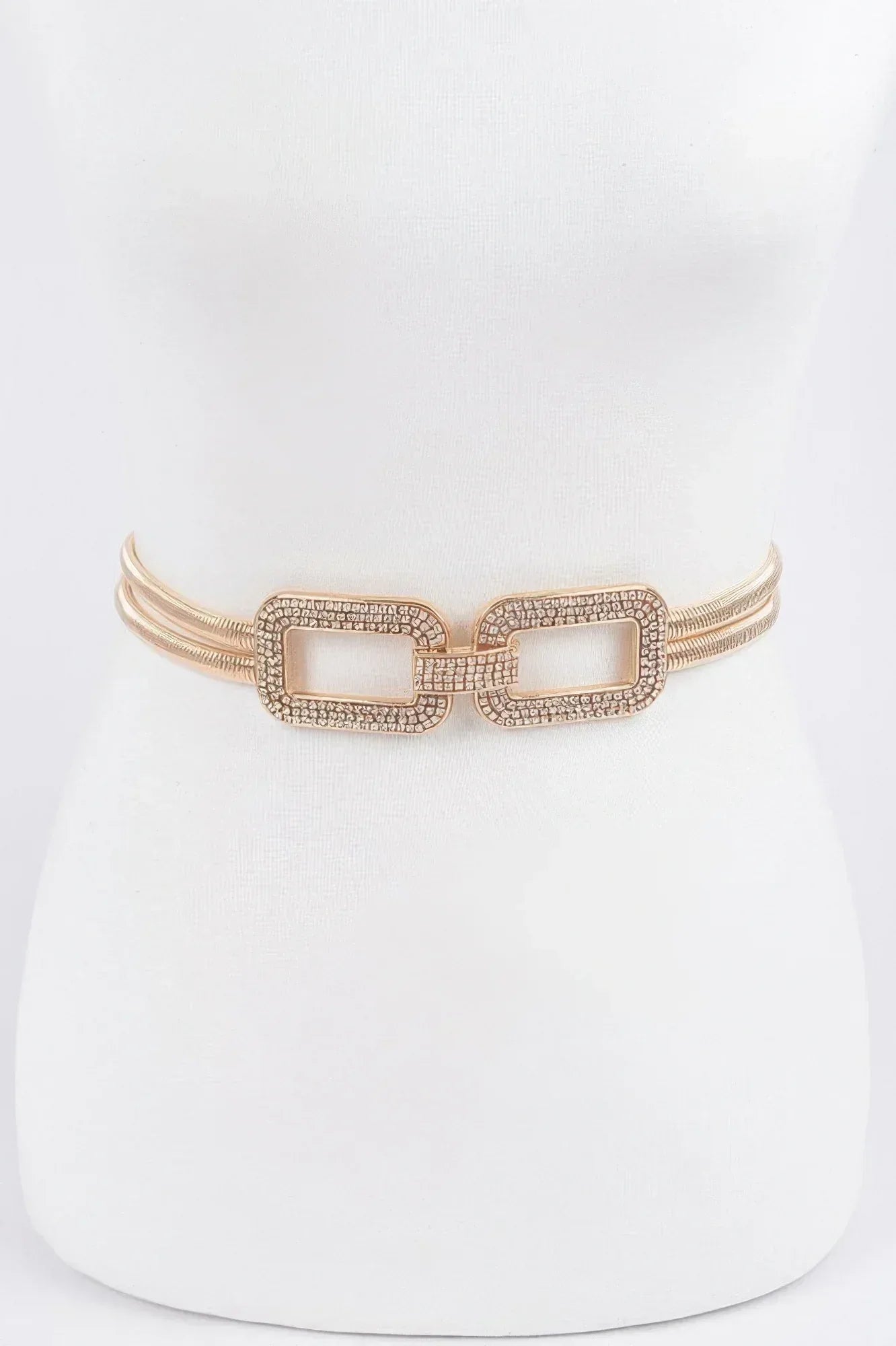 Rhinestone Metal Stretch Belt | Mixtshop LLC Main image