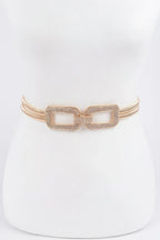 Rhinestone Metal Stretch Belt | Mixtshop LLC