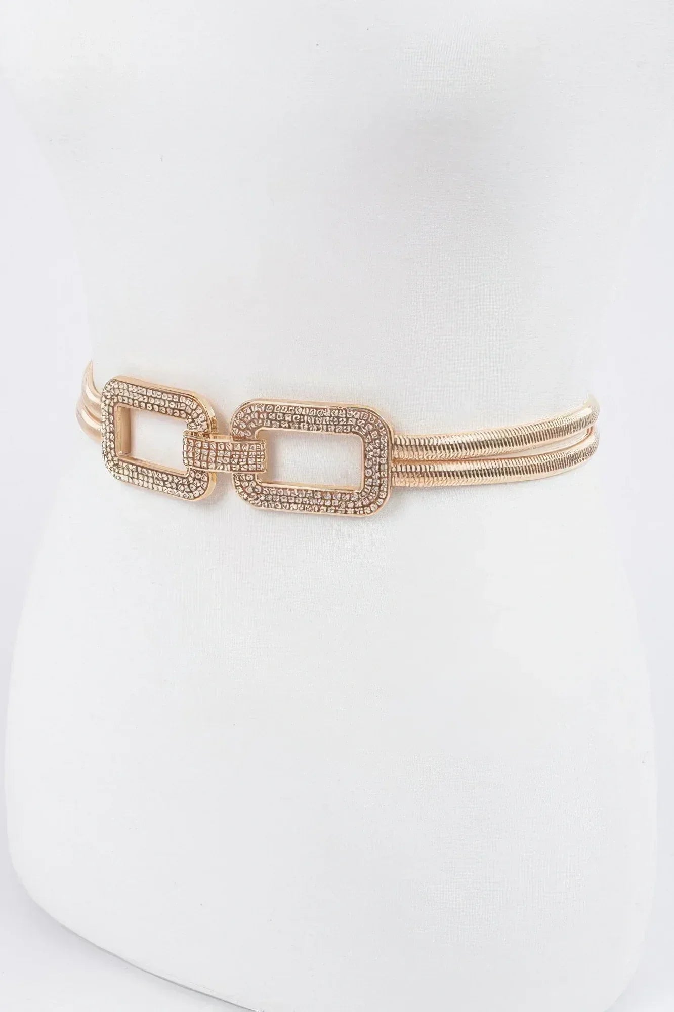 Rhinestone Metal Stretch Belt Secondary image