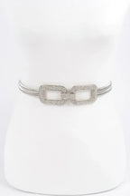Rhinestone Metal Stretch Belt | Mixtshop LLC