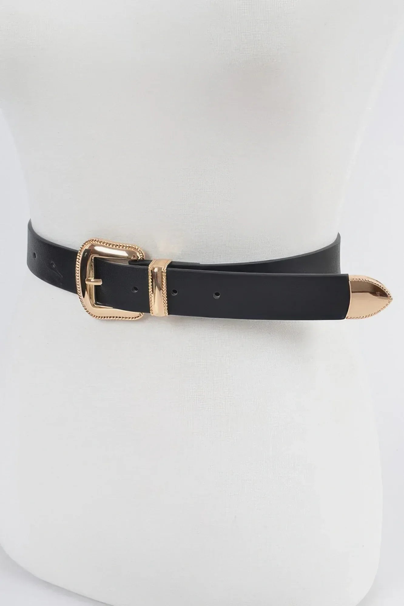Metal Faux Leather Belt Secondary image