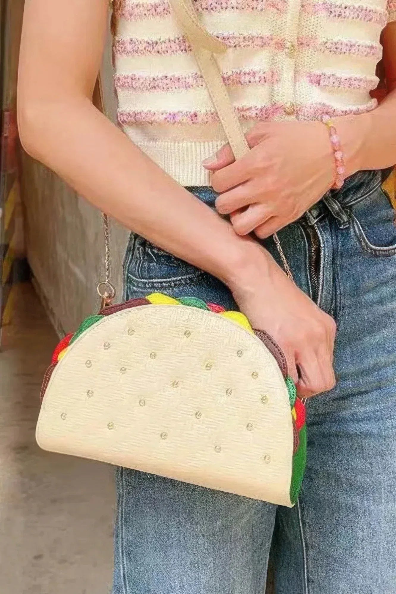 Studded Taco Shape Clutch | Mixtshop LLC Main image