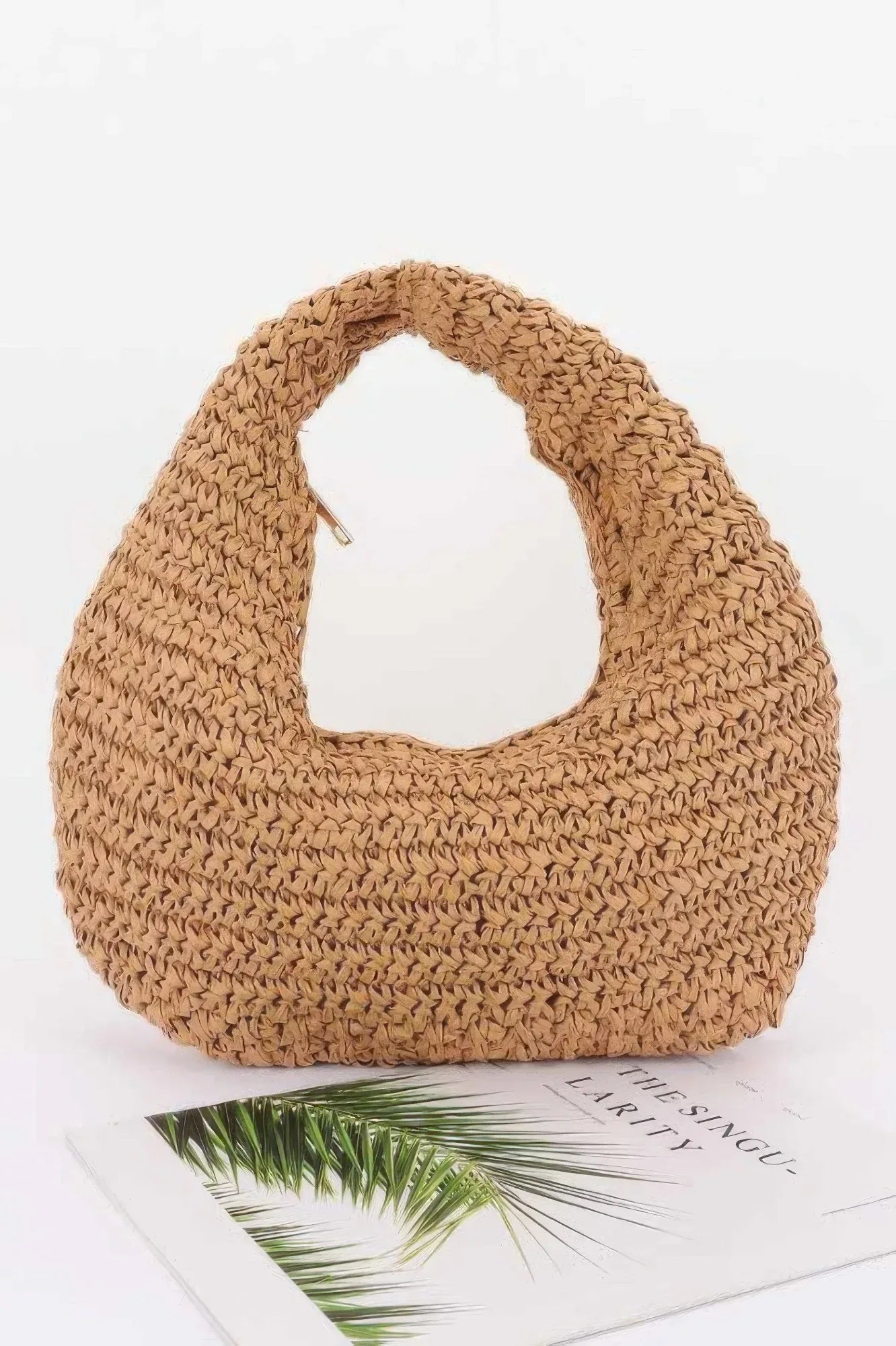 Faux Straw Braided Bindle Bag | Mixtshop LLC Main image