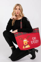 Oh Deer Letter Reindeer Christmas Tote Bag | Mixtshop LLC