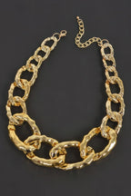 Hammered Link Chain Necklace | Mixtshop LLC