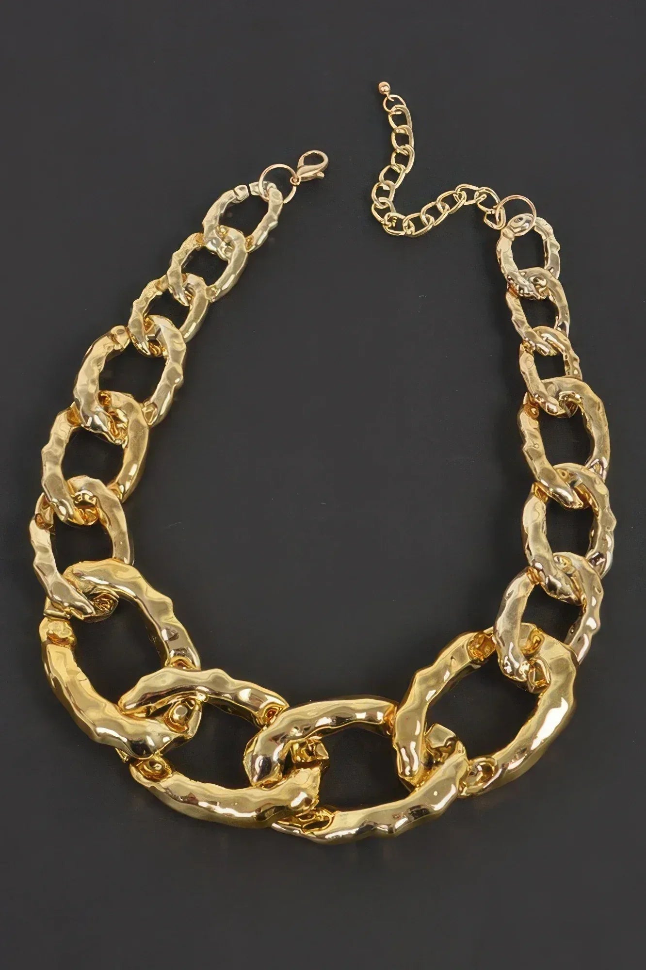 Hammered Link Chain Necklace | Mixtshop LLC