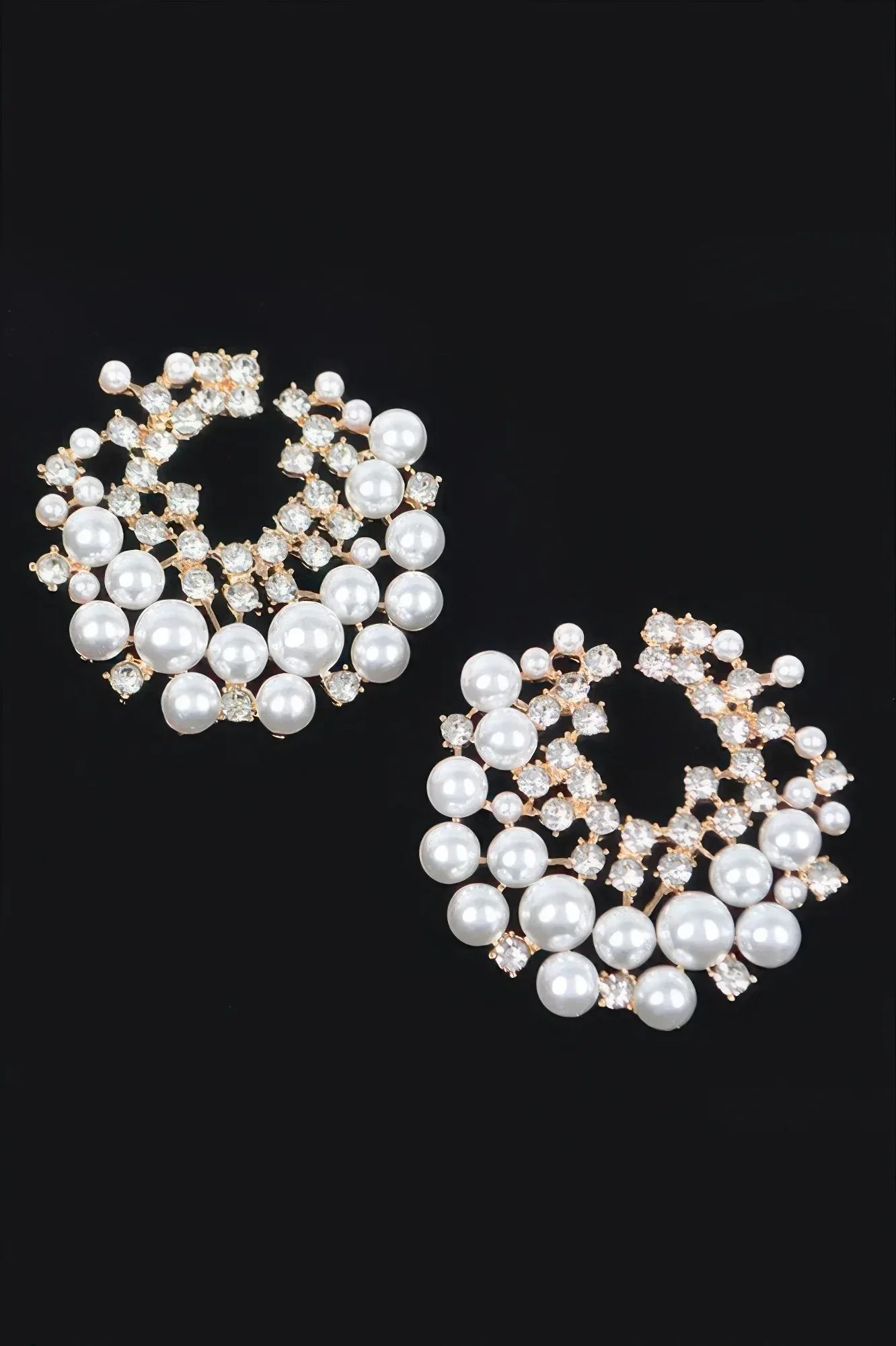Rhinestone And Pearl Stud Earring | Mixtshop LLC