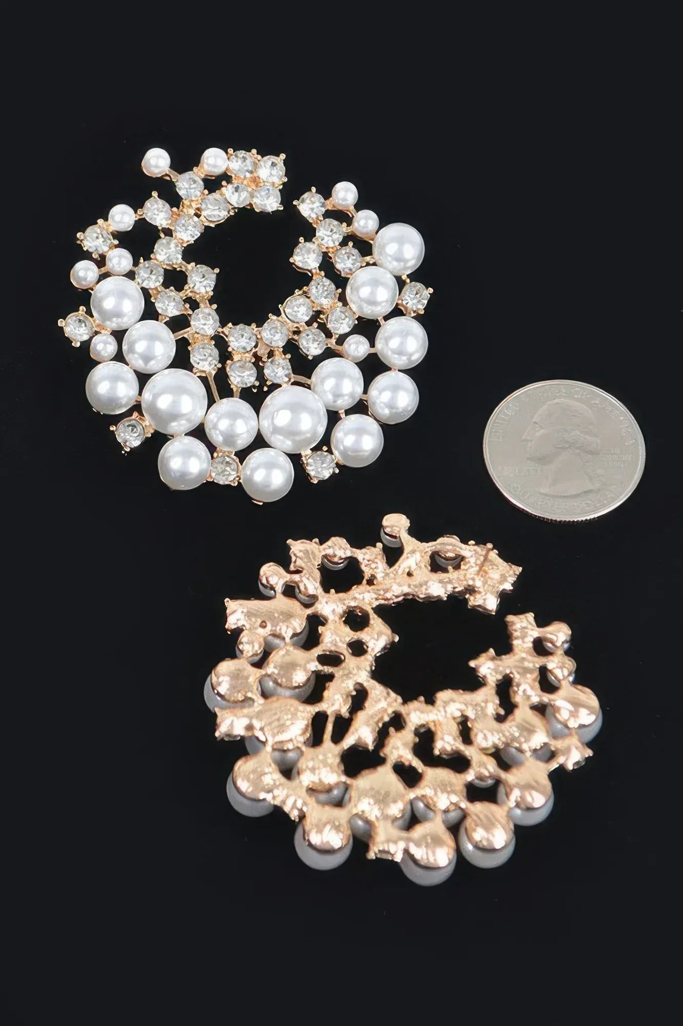 Rhinestone And Pearl Stud Earring | Mixtshop LLC