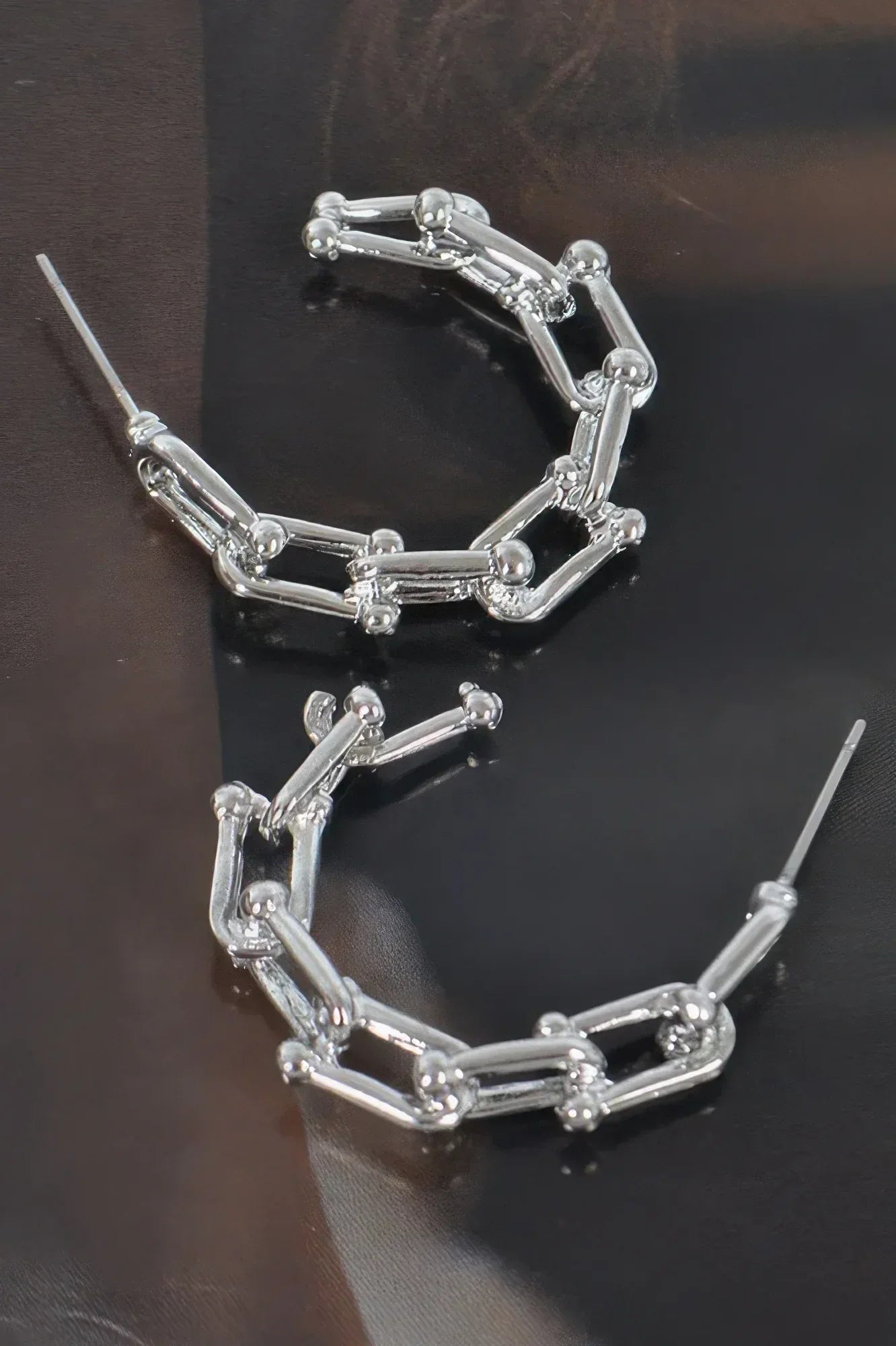 Chain Hoop Earrings Secondary image