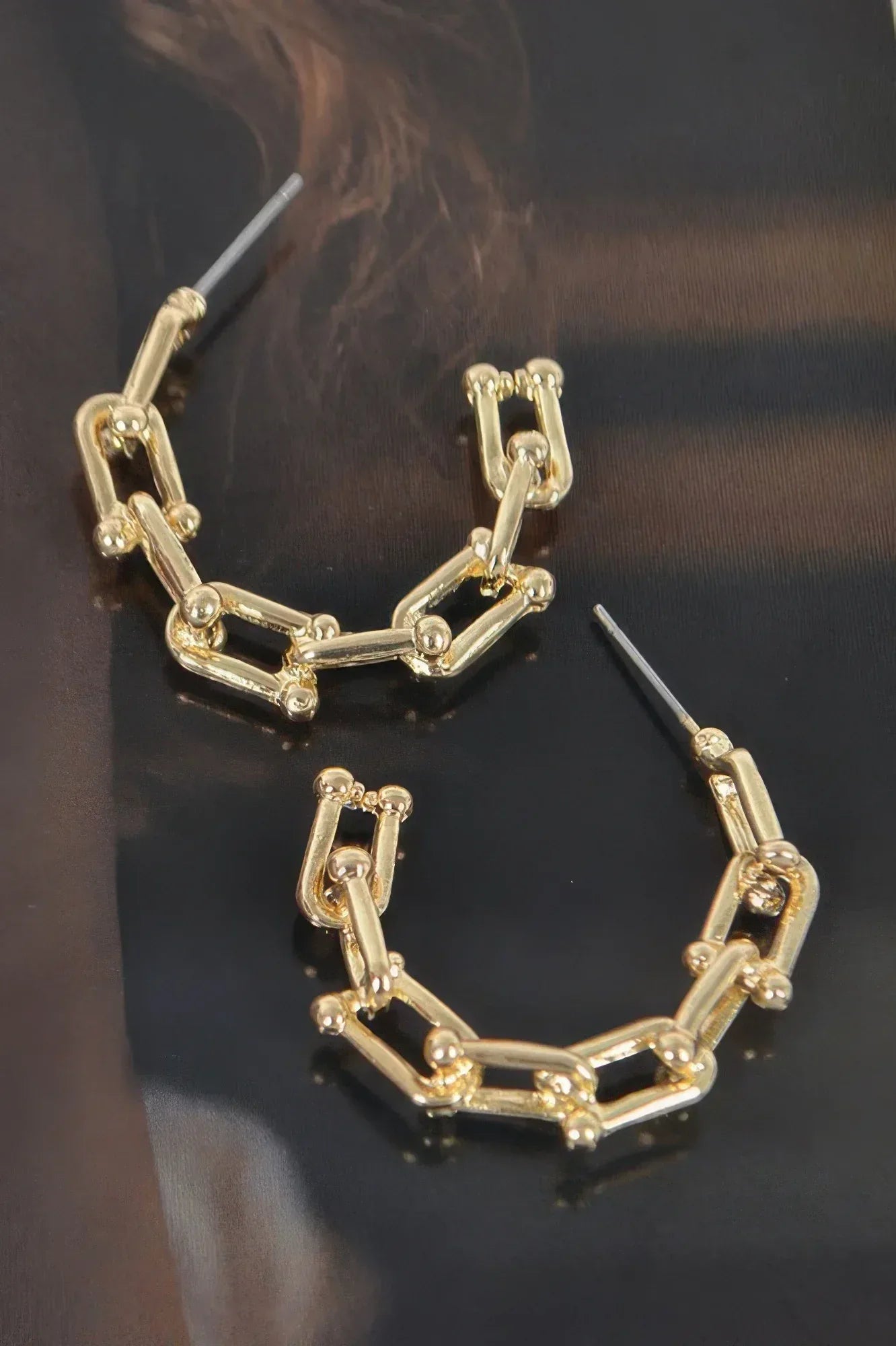 Chain Hoop Earrings | Mixtshop LLC