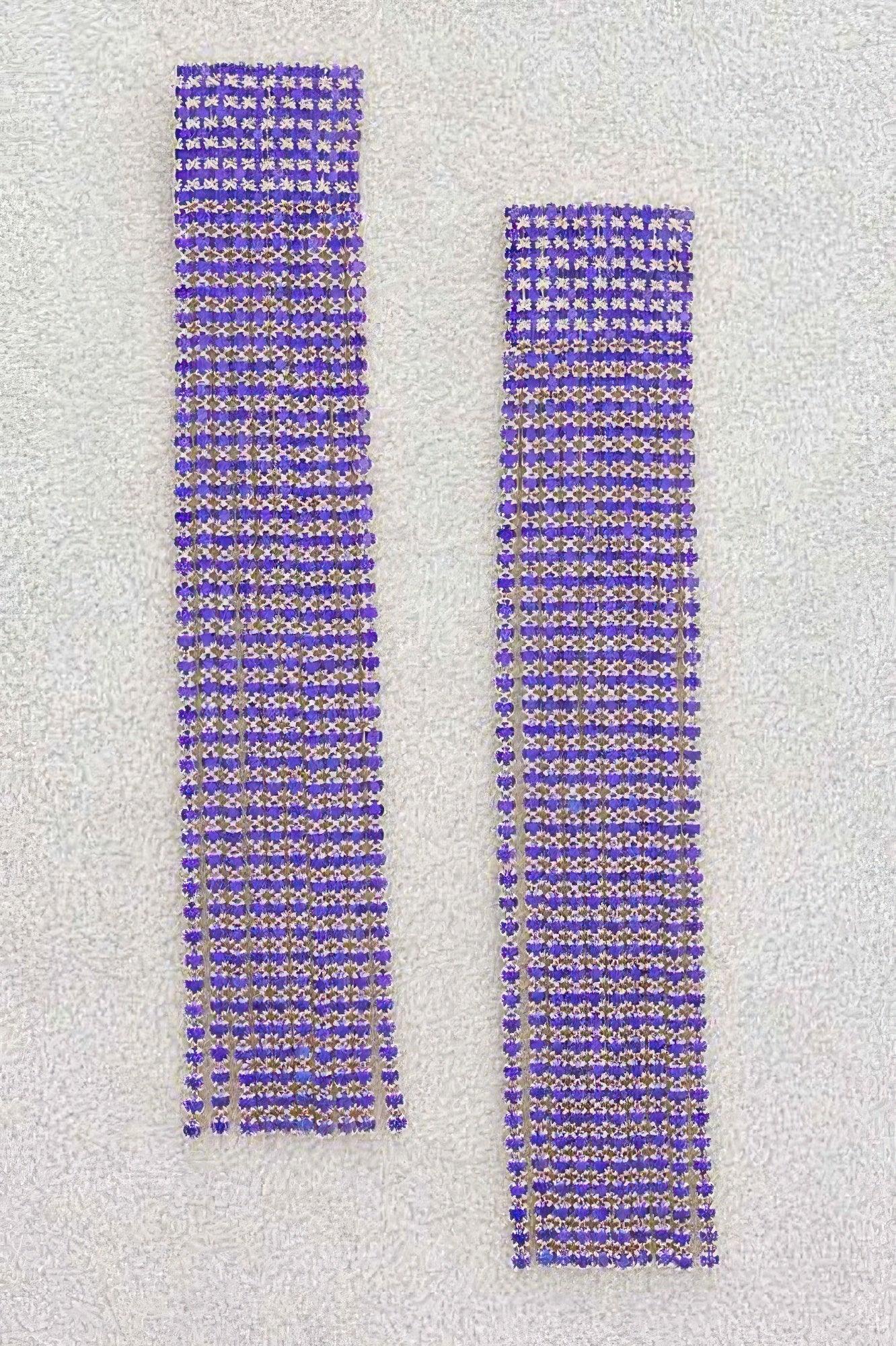 Rhinestone Curtain Drop Earrings | Mixtshop LLC