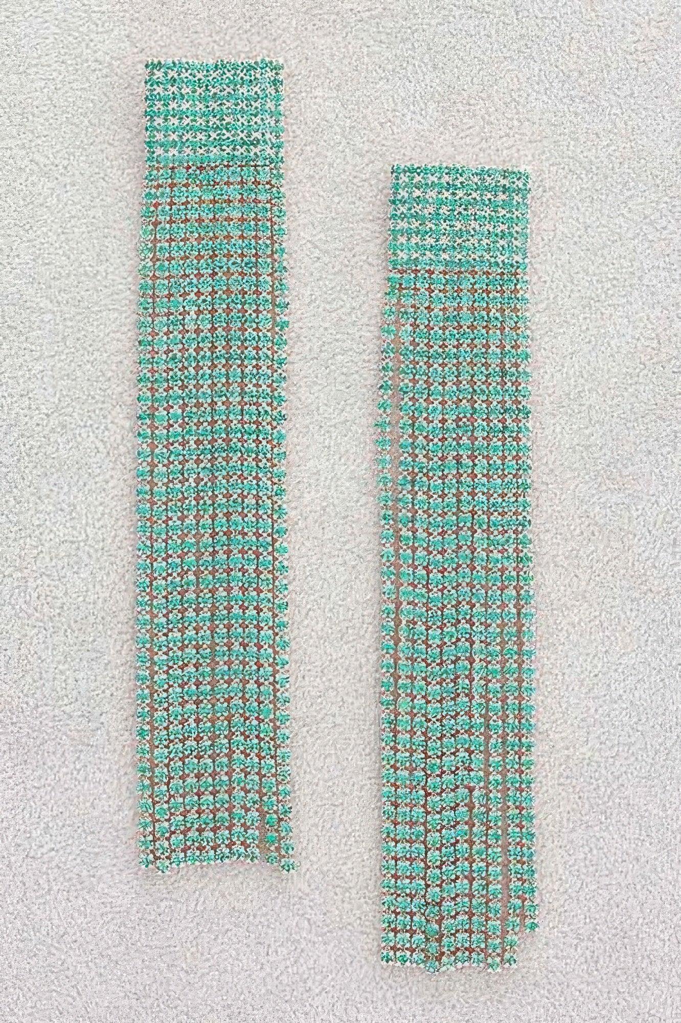 Rhinestone Curtain Drop Earrings | Mixtshop LLC