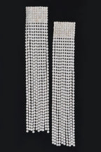 Rhinestone Curtain Drop Earrings | Mixtshop LLC