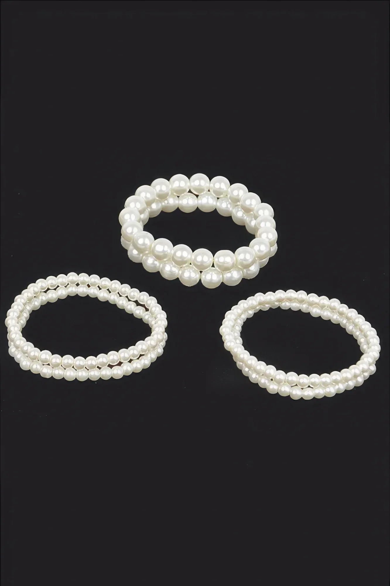 Multi Faux Pearl Stretch Bracelet Secondary image