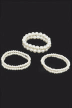 Multi Faux Pearl Stretch Bracelet | Mixtshop LLC