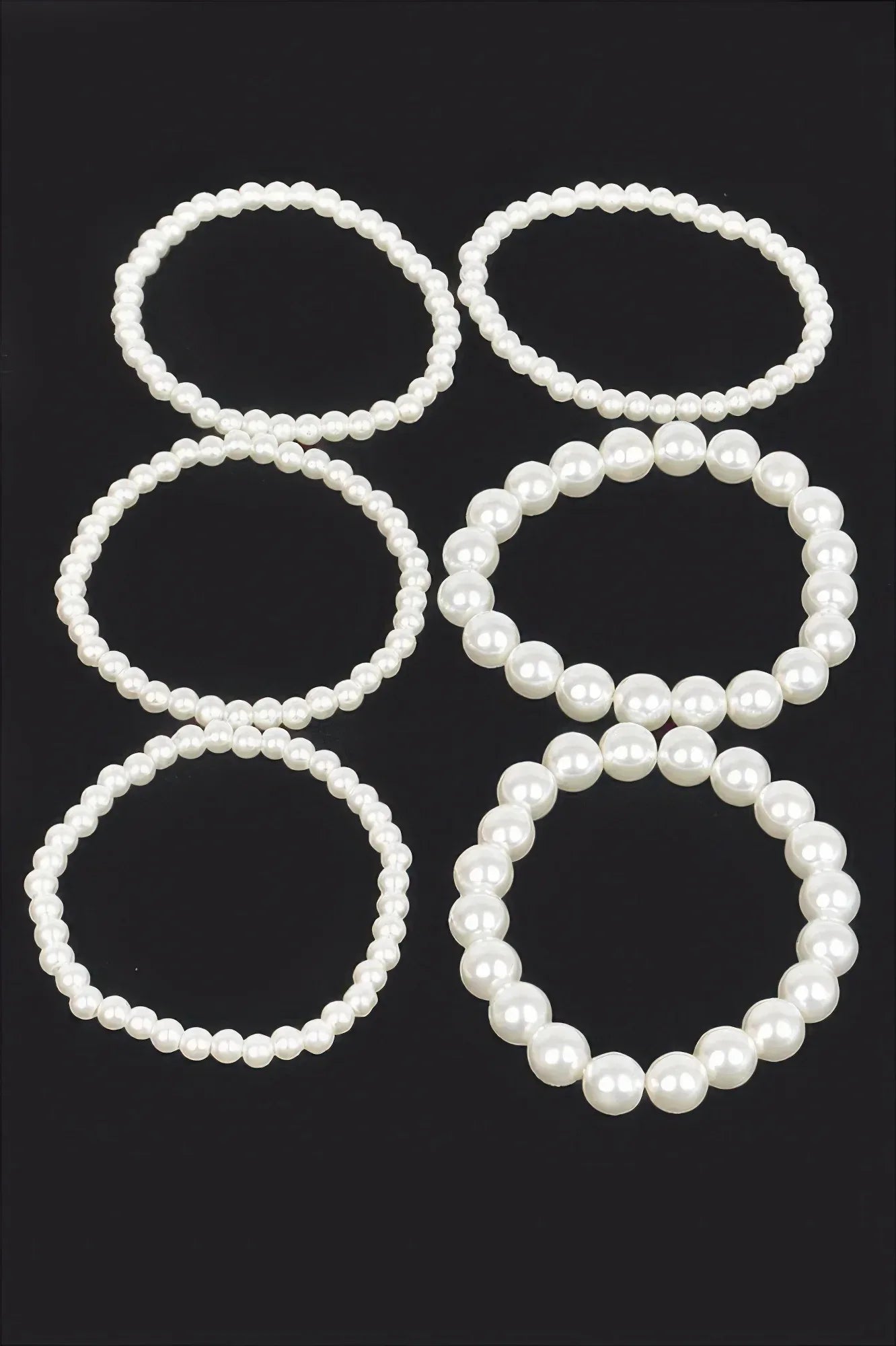 Multi Faux Pearl Stretch Bracelet | Mixtshop LLC