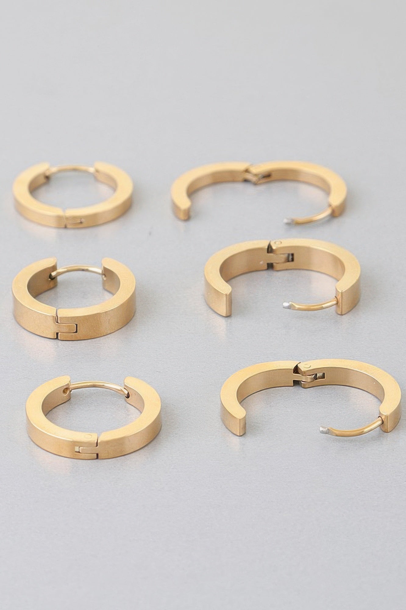 Triple Modern Hoop Earrings Secondary image