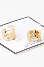 Crosshatched Wide Hoop Earrings | Mixtshop LLC