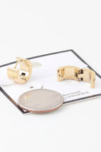 Crosshatched Wide Hoop Earrings | Mixtshop LLC