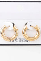 Bulky Shiny Hoop Earrings | Mixtshop LLC