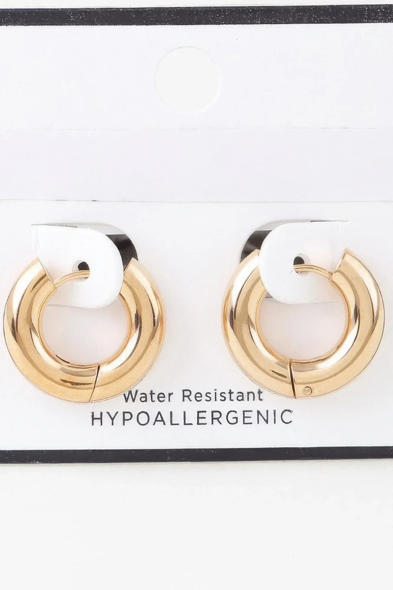 Shiny Water Resistant Hoop Earrings | Mixtshop LLC Main image