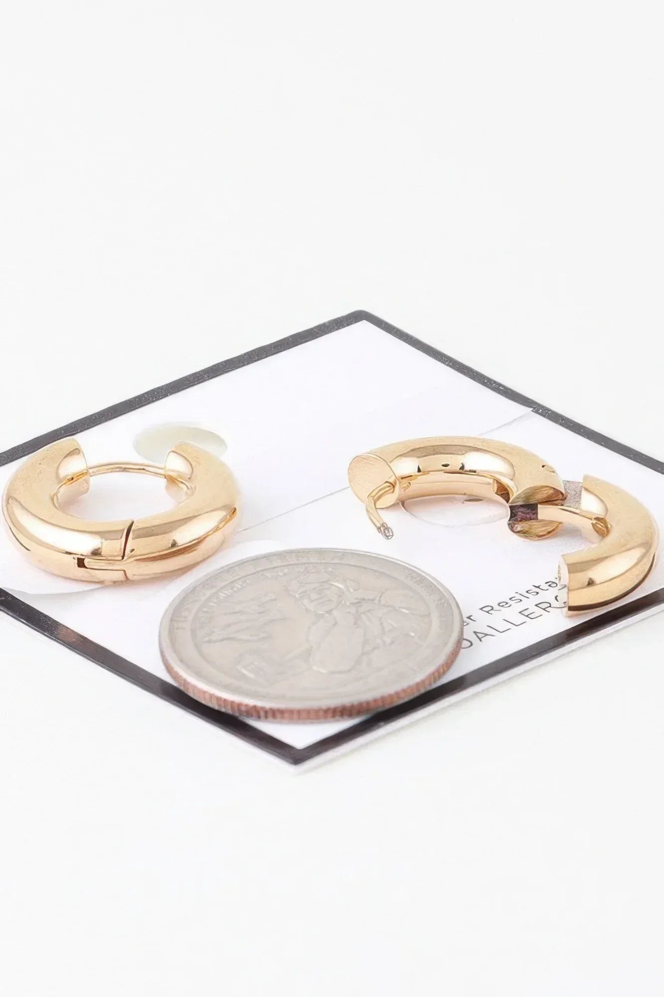 Shiny Water Resistant Hoop Earrings | Mixtshop LLC